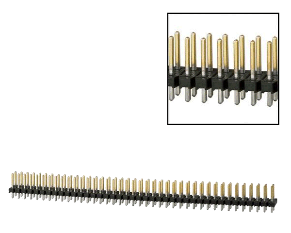 Barra Doble Macho Header 2x40 2.54mm